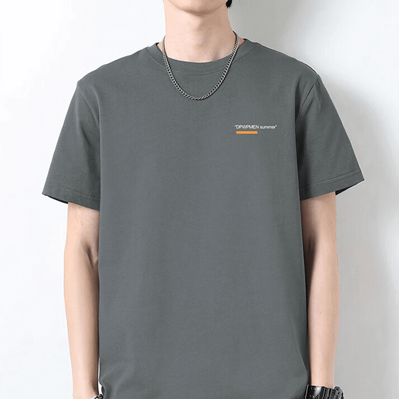 8888卡帝乐鳄鱼（CARTELO）短袖T恤男夏季纯色短袖男士宽松上衣圆领体恤男装 深灰色 XL